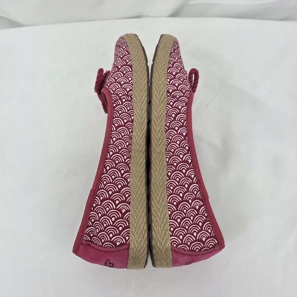 Ugg Australia Syleste Scallop Women's Pink Patterned Espadrilles Sz 8 - Picture 8 of 9